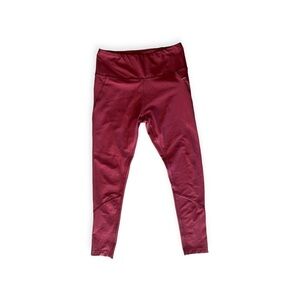 Mondetta legging red athletic athleisure work out medium stretch